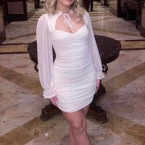 Unbranded Women's Cream and Tan Dress